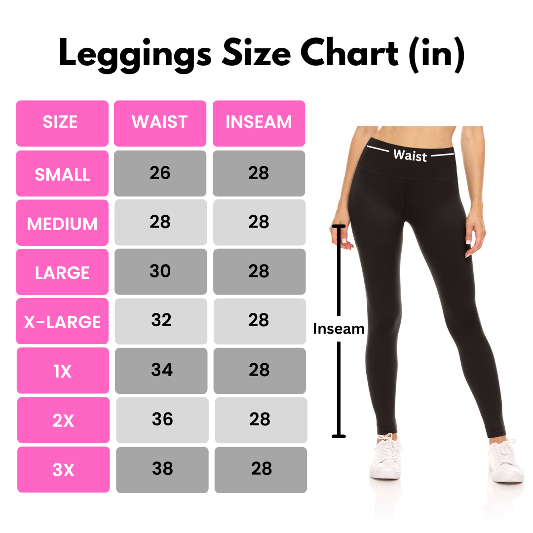 Sweet Hearts Performance Leggings for Women- High Waisted Athletic Tummy Control Workout Gym Women's Leggings Made in USA