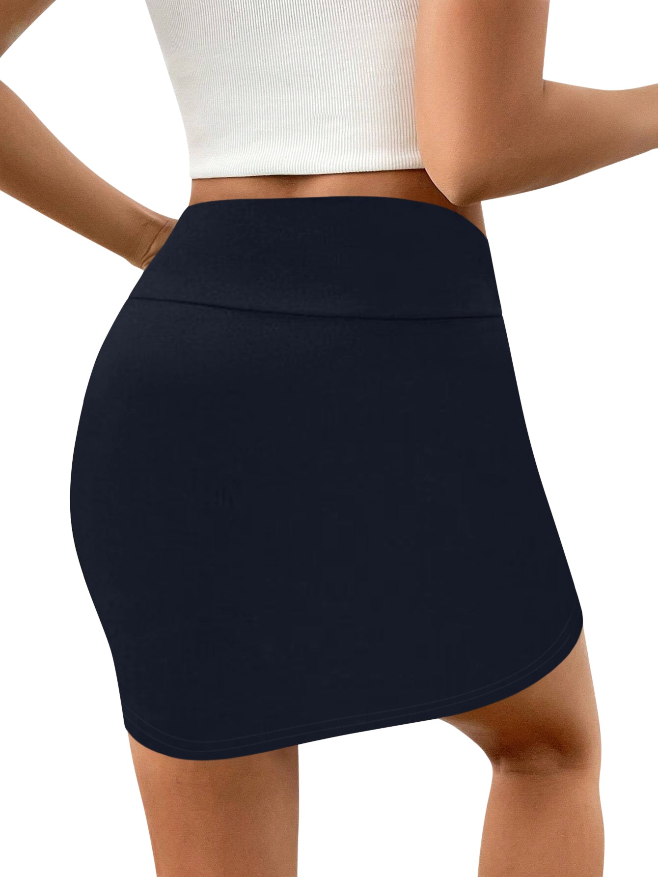 Sweet Hearts Bodycon Black Mini Skirt for Women- High Waist Womens Skirt Made in USA