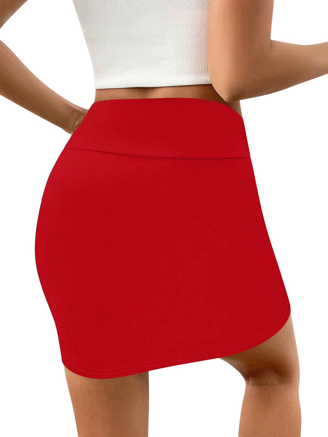 Sweet Hearts Bodycon Black Mini Skirt for Women- High Waist Womens Skirt Made in USA