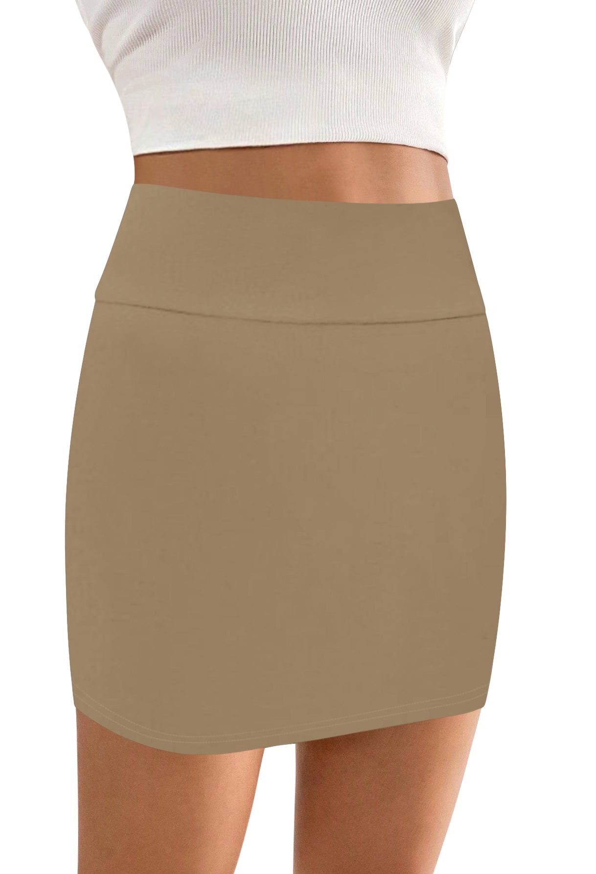 Sweet Hearts Bodycon Black Mini Skirt for Women- High Waist Womens Skirt Made in USA
