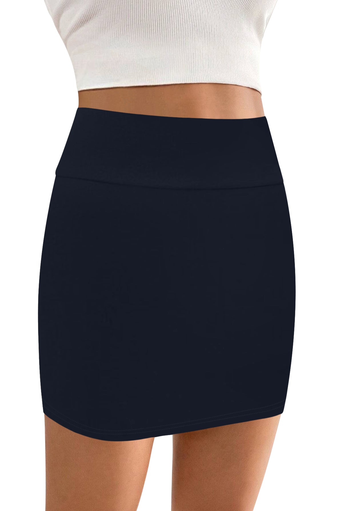 Sweet Hearts Bodycon Black Mini Skirt for Women- High Waist Womens Skirt Made in USA