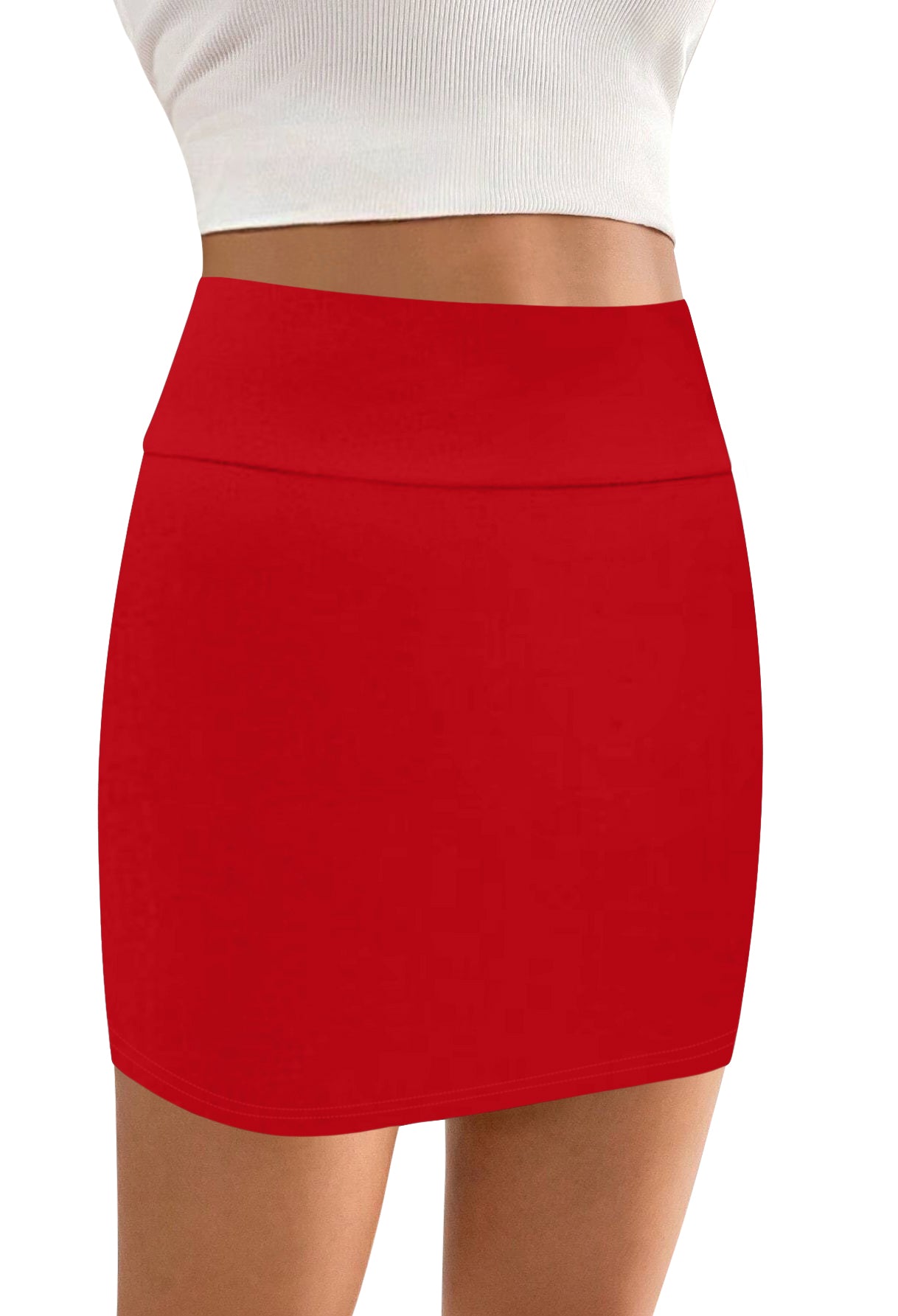 Sweet Hearts Bodycon Black Mini Skirt for Women- High Waist Womens Skirt Made in USA