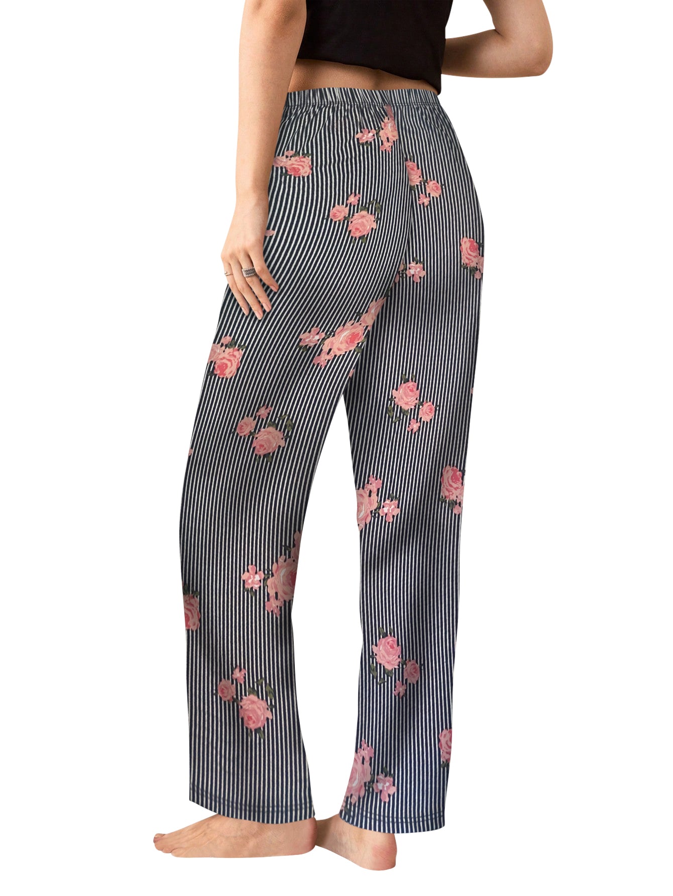 Sweet Hearts 2-Pack Pajama Pants for Women- Soft Comfy Lounge Sleep Bottoms with Faux Drawstring Women's PJ Pants Made in USA