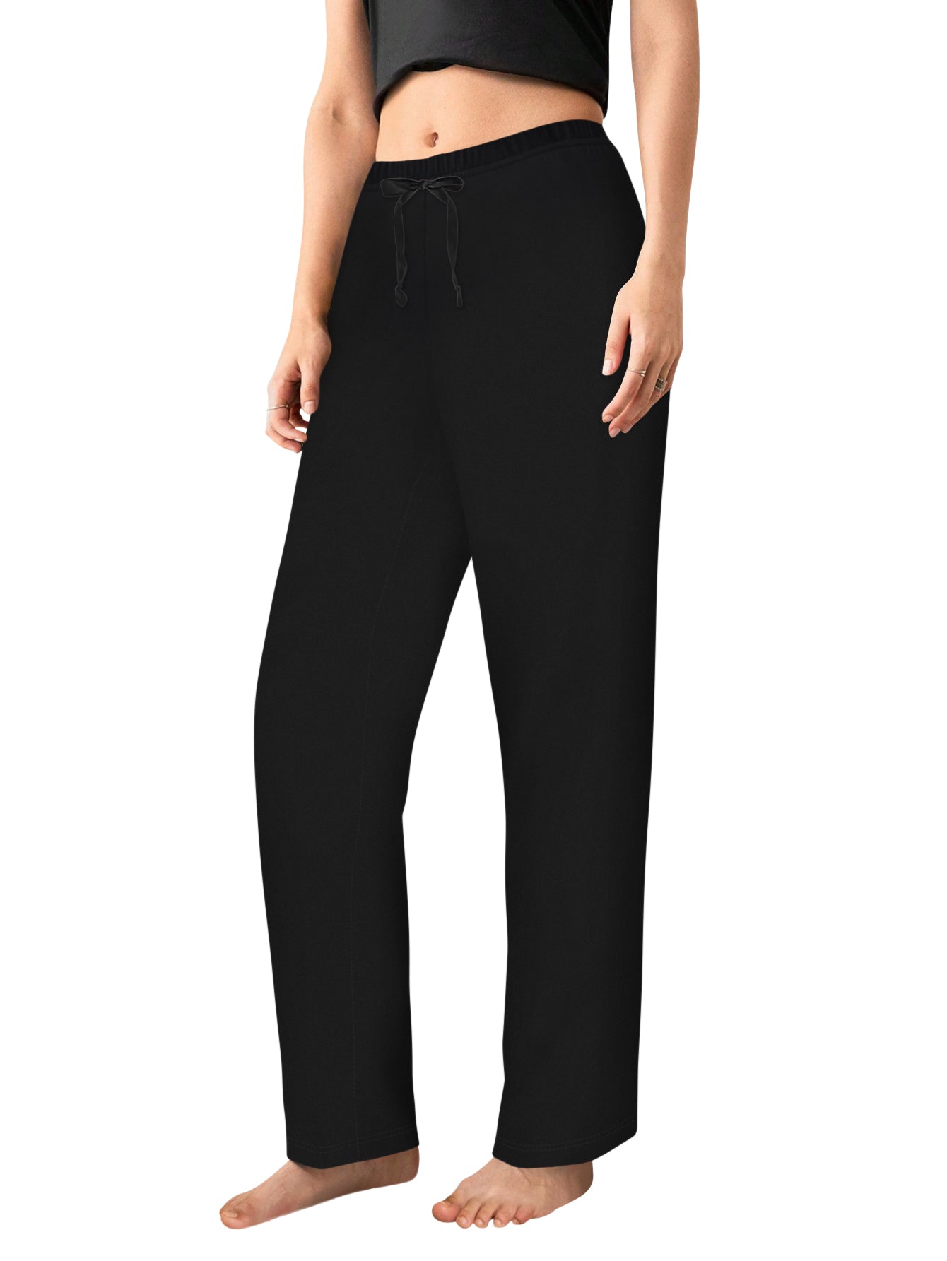 Sweet Hearts 2-Pack Pajama Pants for Women- Soft Comfy Lounge Sleep Bottoms with Faux Drawstring Women's PJ Pants Made in USA