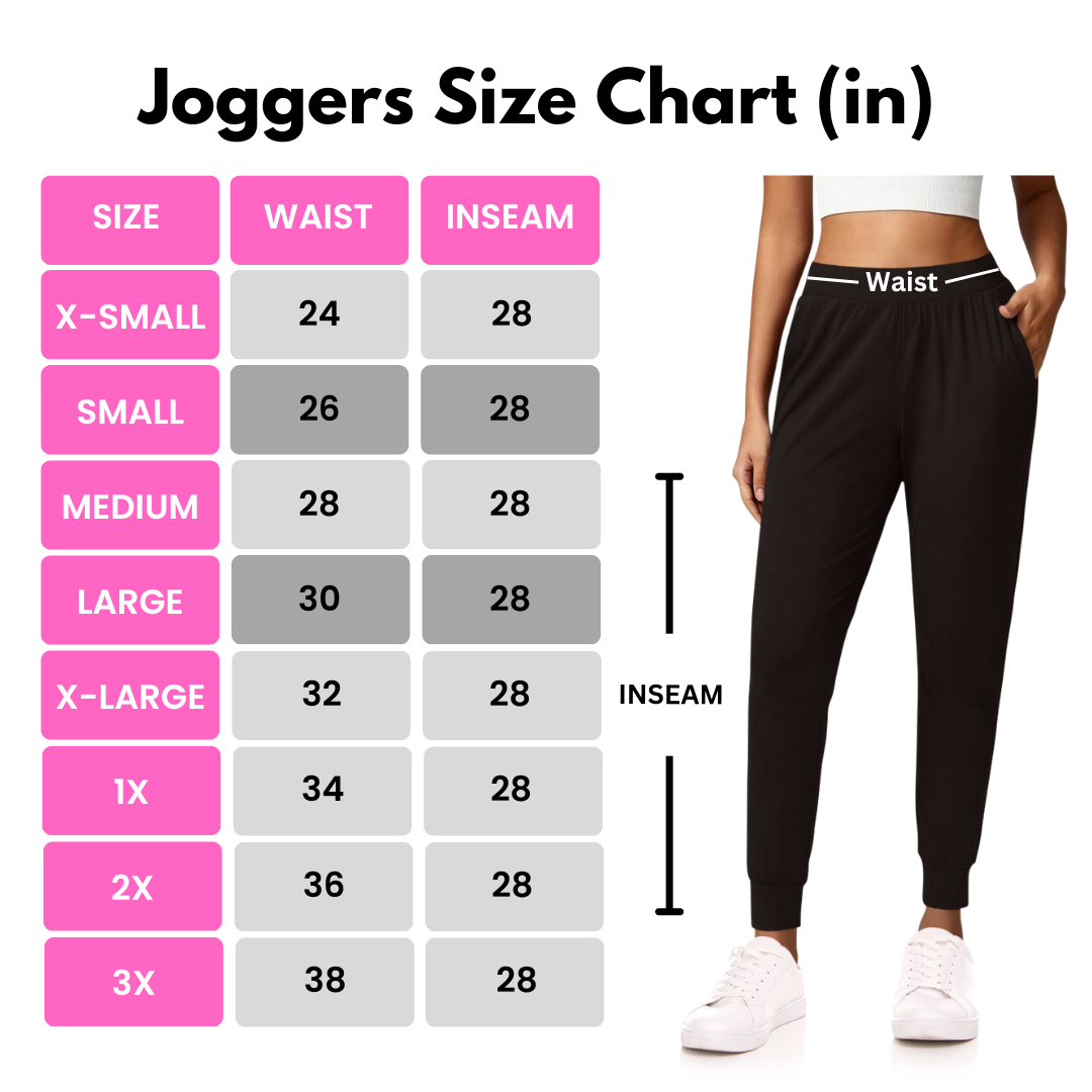 Sweet Hearts 3-Pack Womens Joggers with Pockets- Elastic Waist Soft Sweatpants for Women Yoga Pants Made in USA