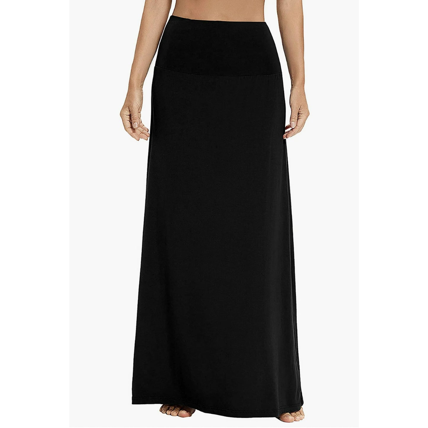 Sweet Hearts Maxi Skirt for Women- Foldover High Waist Long Flare A-Line Skirt Maxi Dress XS-XL Made in USA