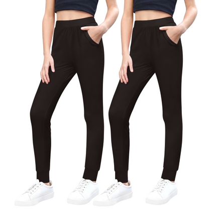 Sweet Hearts 2-Pack Girls Sweatpants- Lightweight Joggers Sweatpants for Girls with Pockets Made in USA