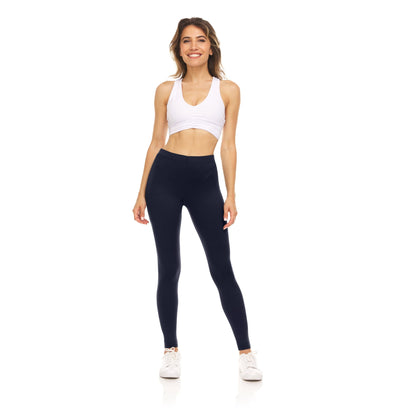 Sweet Hearts 3-Pack Leggings for Women- Elastic Waist Tummy Control Buttery Soft Women's Leggings Made in USA