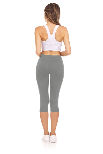 Sweet Hearts 3-Pack Capri Leggings for Women- Elastic Waist Tummy Control Capri Pants Yoga Pants Women’s Leggings Clothing Made in USA