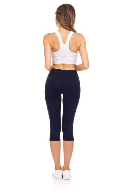 Sweet Hearts 3-Pack Capri Leggings for Women- Elastic Waist Tummy Control Capri Pants Yoga Pants Women’s Leggings Clothing Made in USA