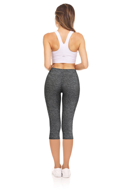 Sweet Hearts 3-Pack Capri Leggings for Women- Elastic Waist Tummy Control Capri Pants Yoga Pants Women’s Leggings Clothing Made in USA