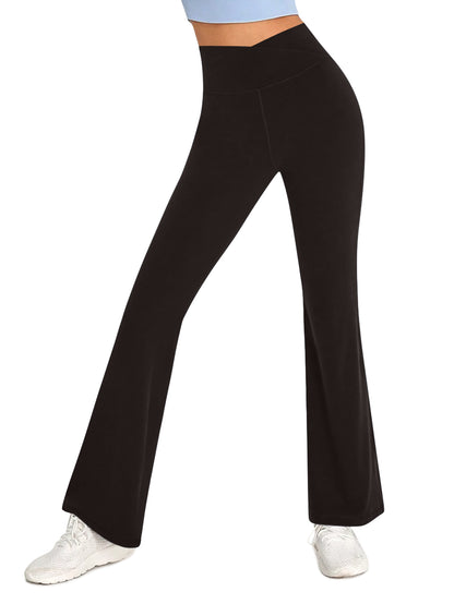 Sweet Hearts 3-Pack Flare Leggings for Women- Crossover Yoga Pants Women’s Clothing Made in USA