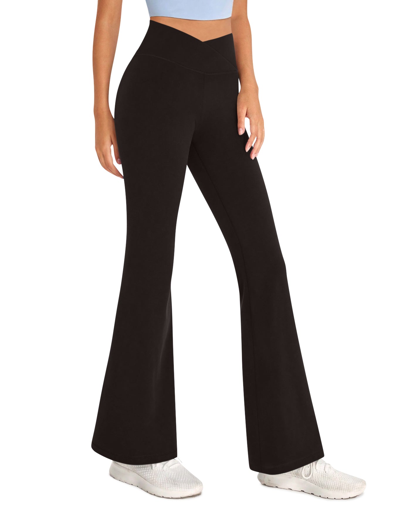 Sweet Hearts 3-Pack Flare Leggings for Women- Crossover Yoga Pants Women’s Clothing Made in USA