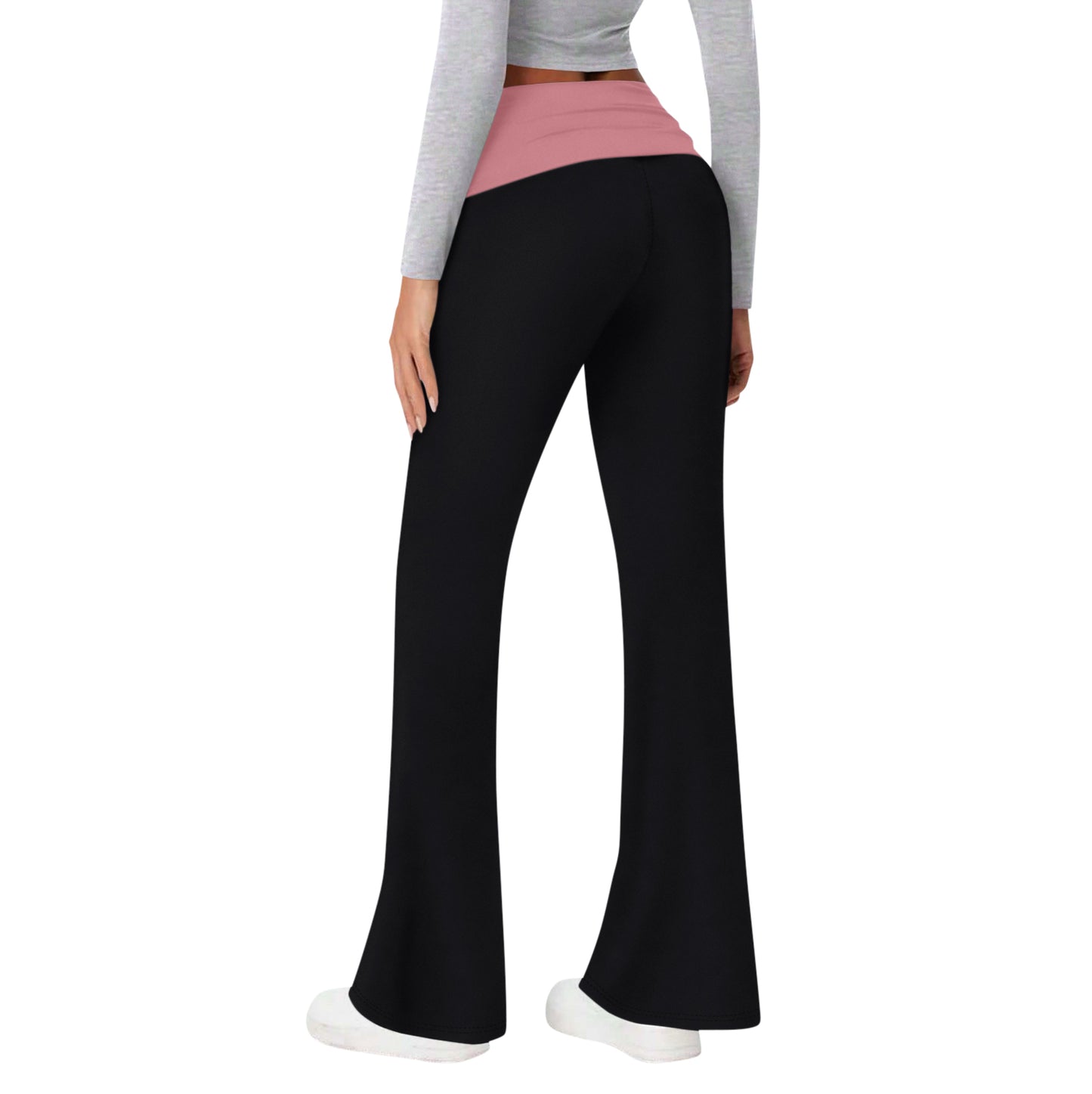 Sweet Hearts 3-Pack Flare Leggings for Women- Foldover Flared Yoga Pants for Women Clothing Made in USA