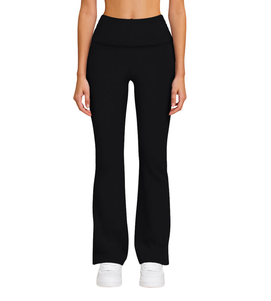 Sweet Hearts 3-Pack Flare Leggings for Women- Foldover Flared Yoga Pants for Women Clothing Made in USA