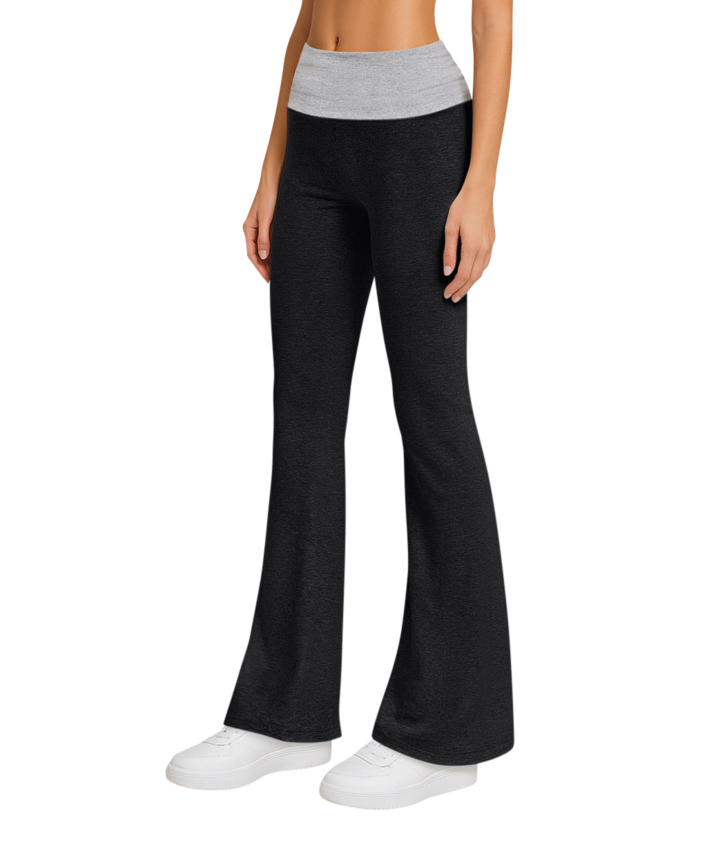 Sweet Hearts 3-Pack Flare Leggings for Women- Foldover Flared Yoga Pants for Women Clothing Made in USA