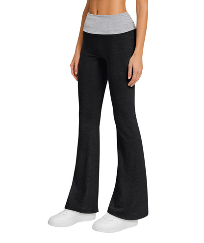 Sweet Hearts 3-Pack Flare Leggings for Women- Foldover Flared Yoga Pants for Women Clothing Made in USA