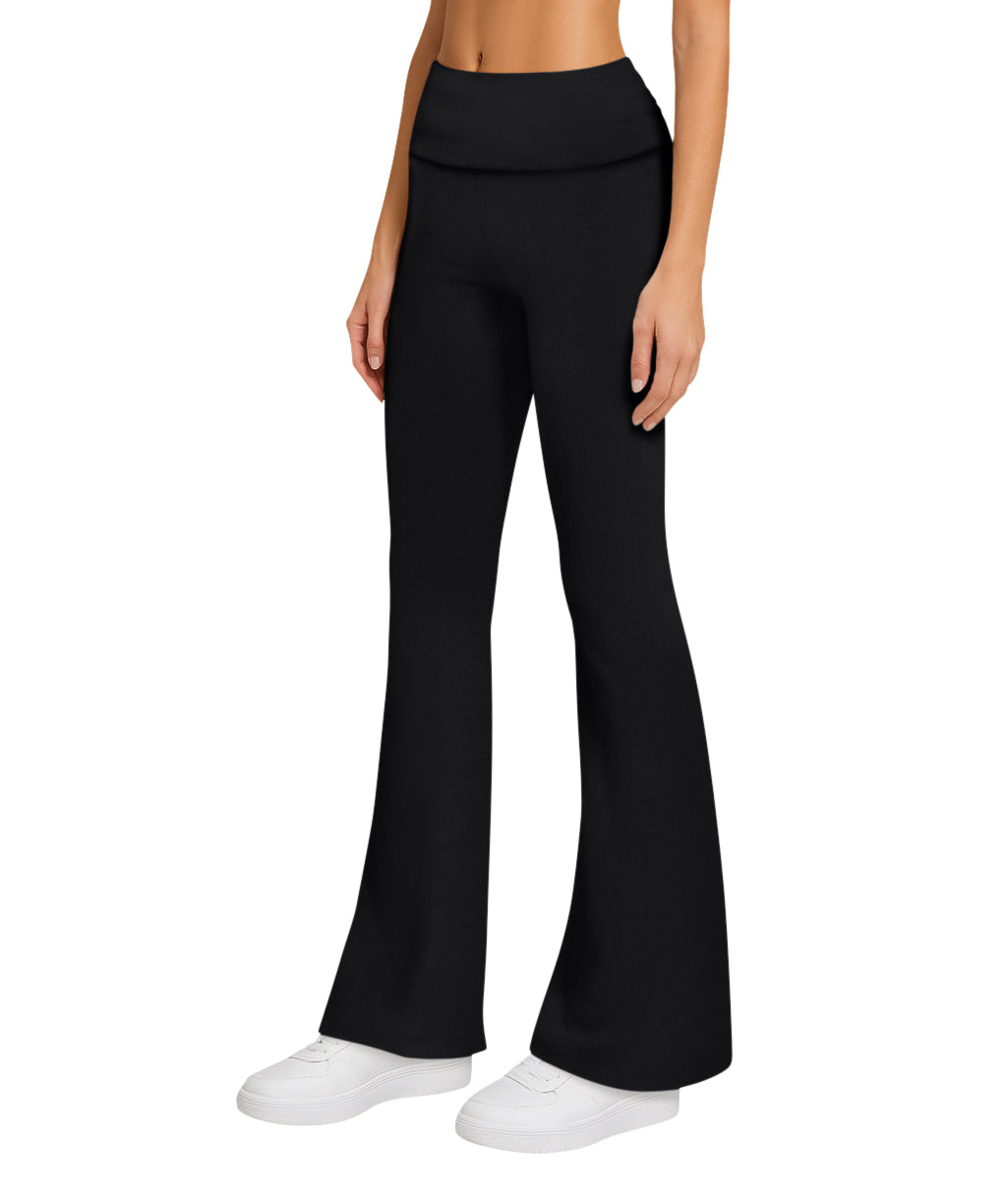 Sweet Hearts 3-Pack Flare Leggings for Women- Foldover Flared Yoga Pants for Women Clothing Made in USA