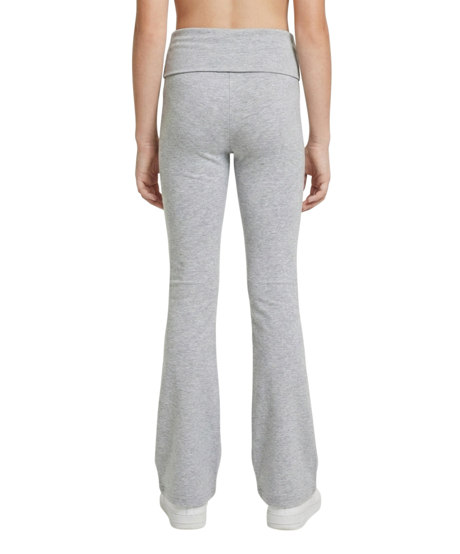 Sweet Hearts 3-Pack Girls Leggings- Foldover Pants Wide Leg Flare Leggings for Girls Clothes Made in USA