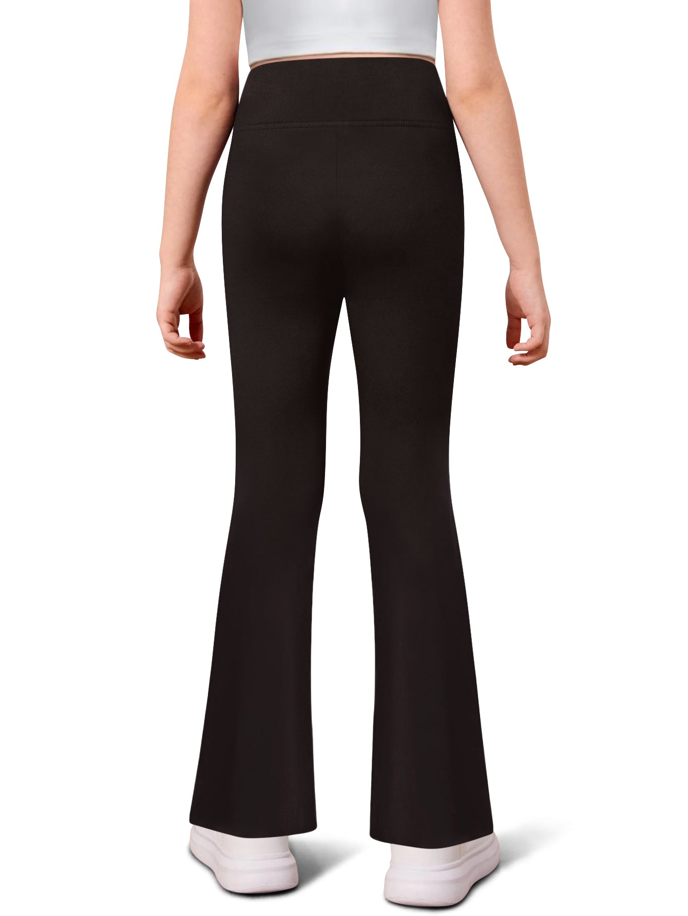 Sweet Hearts 3-Pack Girls Leggings- High Waist Wide Leg Flare Leggings for Girls Clothes Made in USA