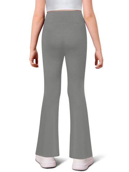 Sweet Hearts 3-Pack Girls Leggings- High Waist Wide Leg Flare Leggings for Girls Clothes Made in USA