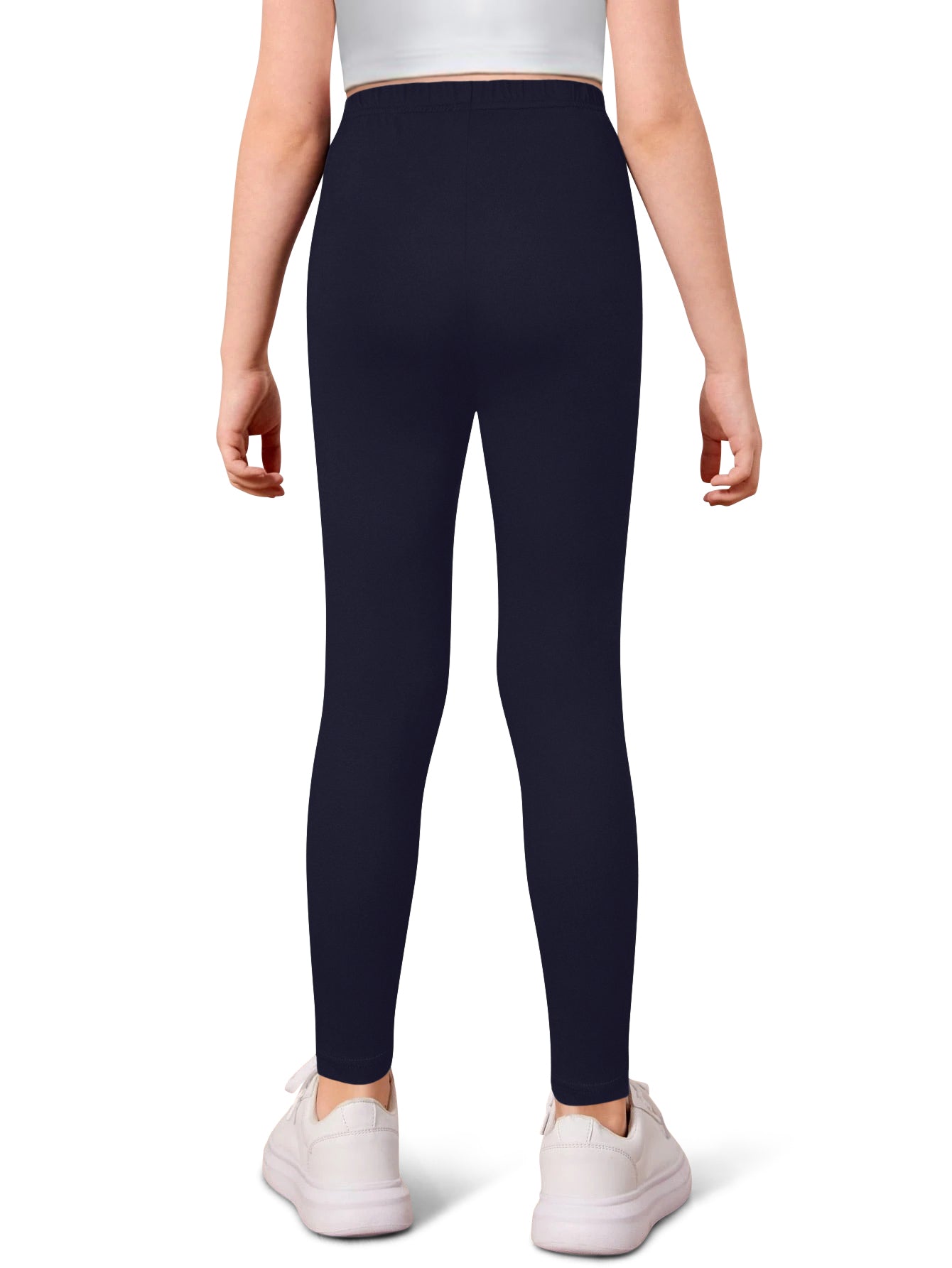 Sweet Hearts 3-Pack Girls Leggings- Elastic Waist Soft Leggings for Girls Clothes Made in USA
