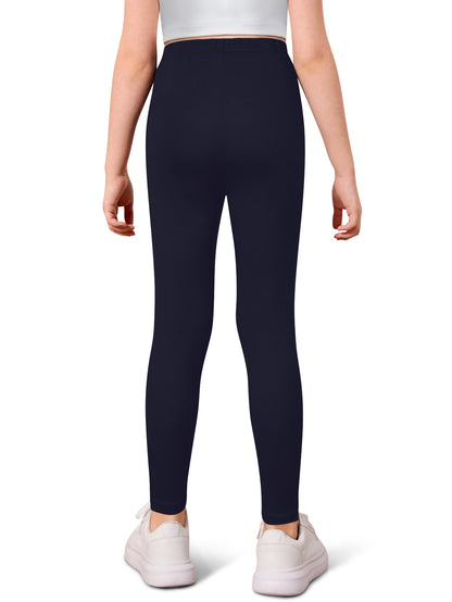 Sweet Hearts 3-Pack Girls Leggings- Elastic Waist Soft Leggings for Girls Clothes Made in USA