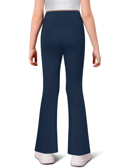 Sweet Hearts 3-Pack Girls Leggings- High Waist Wide Leg Flare Leggings for Girls Clothes Made in USA