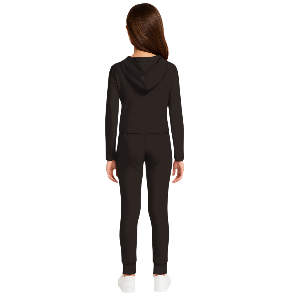 Sweet Hearts 2-Piece Girls Sweatsuit - Kids Sweatpants and Hoodie Sweatshirt Back to School Tween Girls Clothes Made in USA