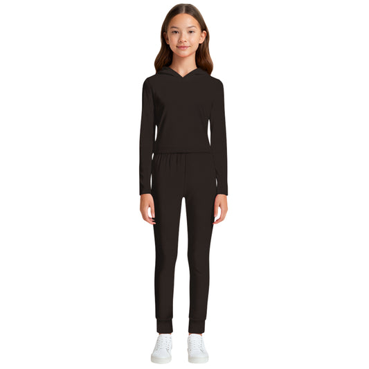 Sweet Hearts 2-Piece Girls Sweatsuit - Kids Sweatpants and Hoodie Sweatshirt Back to School Tween Girls Clothes Made in USA