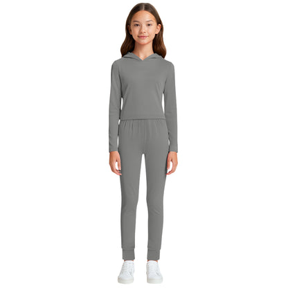 Sweet Hearts 2-Piece Girls Sweatsuit - Kids Sweatpants and Hoodie Sweatshirt Back to School Tween Girls Clothes Made in USA