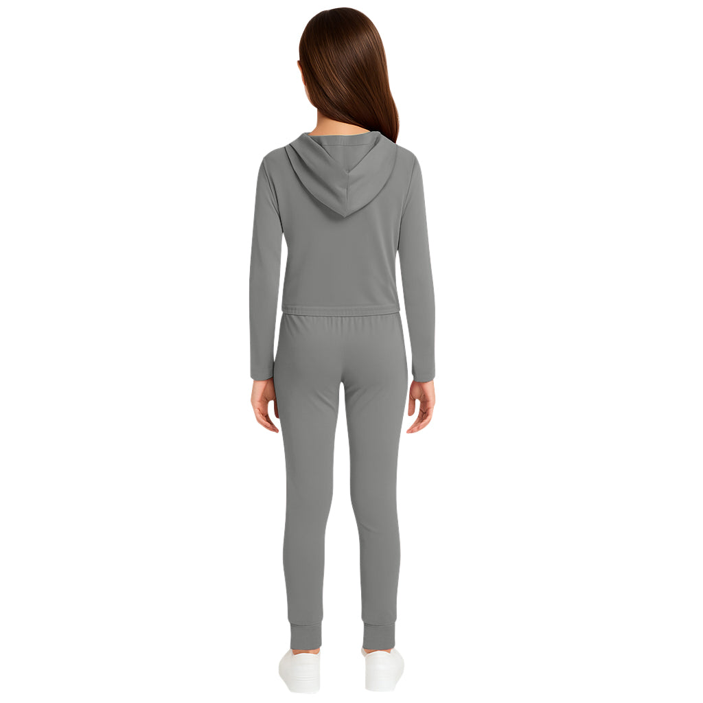 Sweet Hearts 2-Piece Girls Sweatsuit - Kids Sweatpants and Hoodie Sweatshirt Back to School Tween Girls Clothes Made in USA