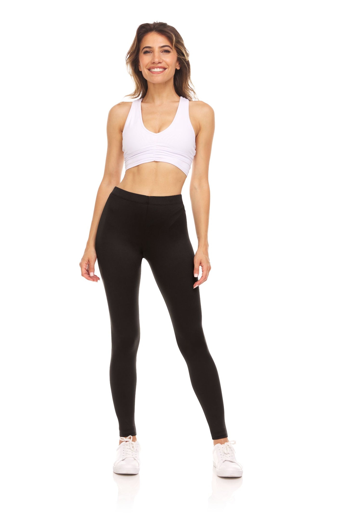 Sweet Hearts 3-Pack Leggings for Women- Elastic Waist Tummy Control Buttery Soft Women's Leggings Made in USA