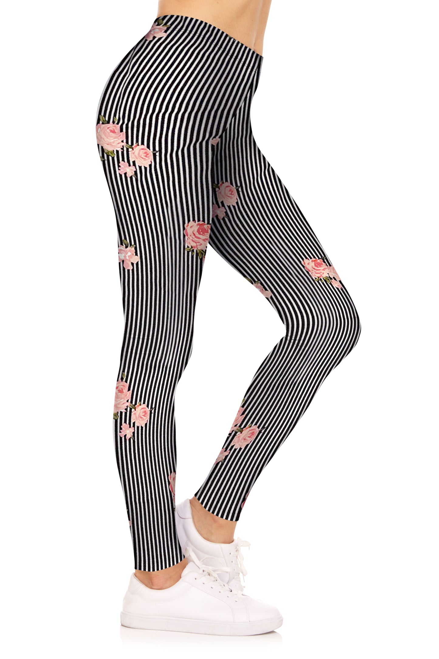 Sweet Hearts 3-Pack Leggings for Women- Elastic Waist Tummy Control Buttery Soft Women's Leggings Made in USA