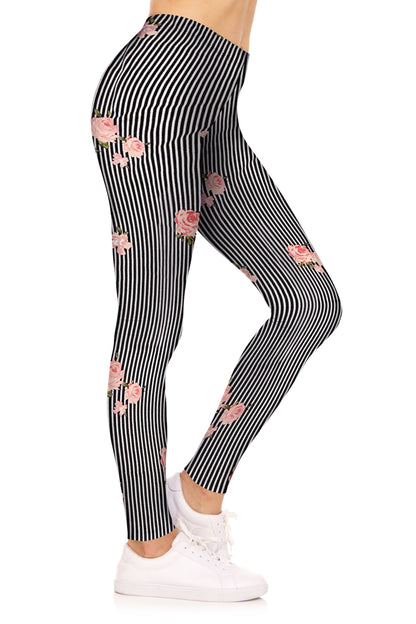 Sweet Hearts 3-Pack Leggings for Women- Elastic Waist Tummy Control Buttery Soft Women's Leggings Made in USA