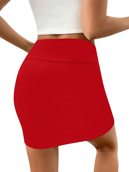 Sweet Hearts Bodycon Black Mini Skirt for Women- High Waist Womens Skirt Made in USA