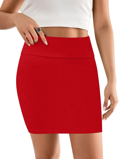 Sweet Hearts Bodycon Black Mini Skirt for Women- High Waist Womens Skirt Made in USA