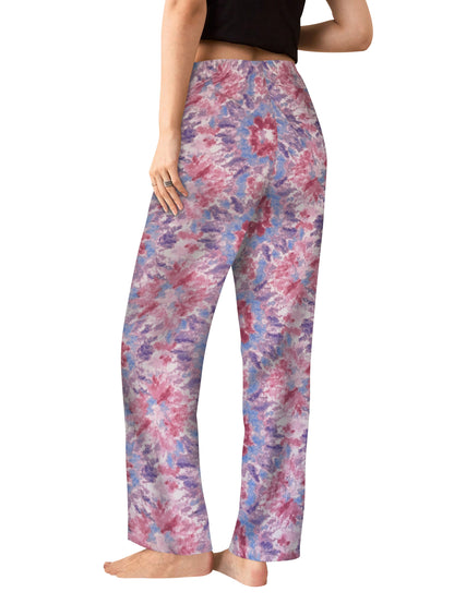 Sweet Hearts 2-Pack Pajama Pants for Women- Soft Comfy Lounge Sleep Bottoms with Faux Drawstring Women's PJ Pants Made in USA