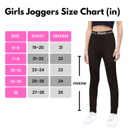 Sweet Hearts 2-Pack Girls Sweatpants- Lightweight Joggers Sweatpants for Girls with Pockets Made in USA