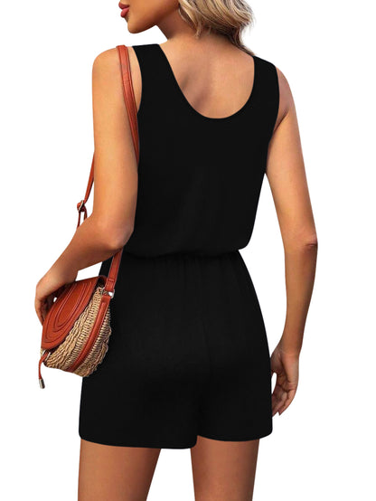 Sweet Hearts Rompers for Women- Short Jumpsuits with Pockets Casual Summer Made in USA