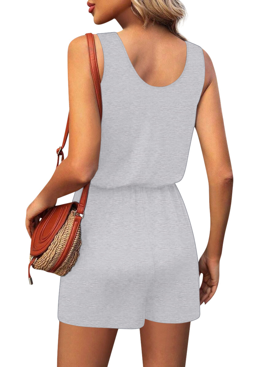 Sweet Hearts Rompers for Women- Short Jumpsuits with Pockets Casual Summer Made in USA