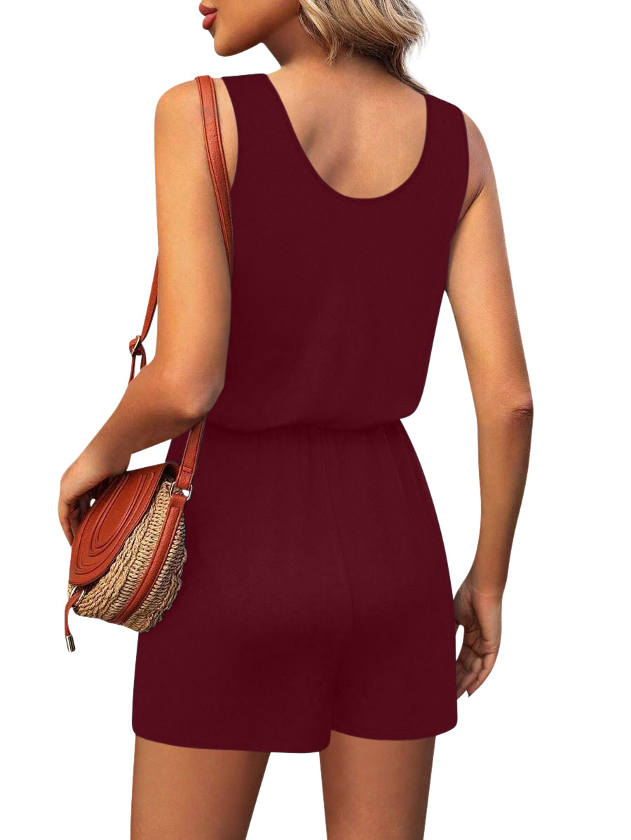 Sweet Hearts Rompers for Women- Short Jumpsuits with Pockets Casual Summer Made in USA