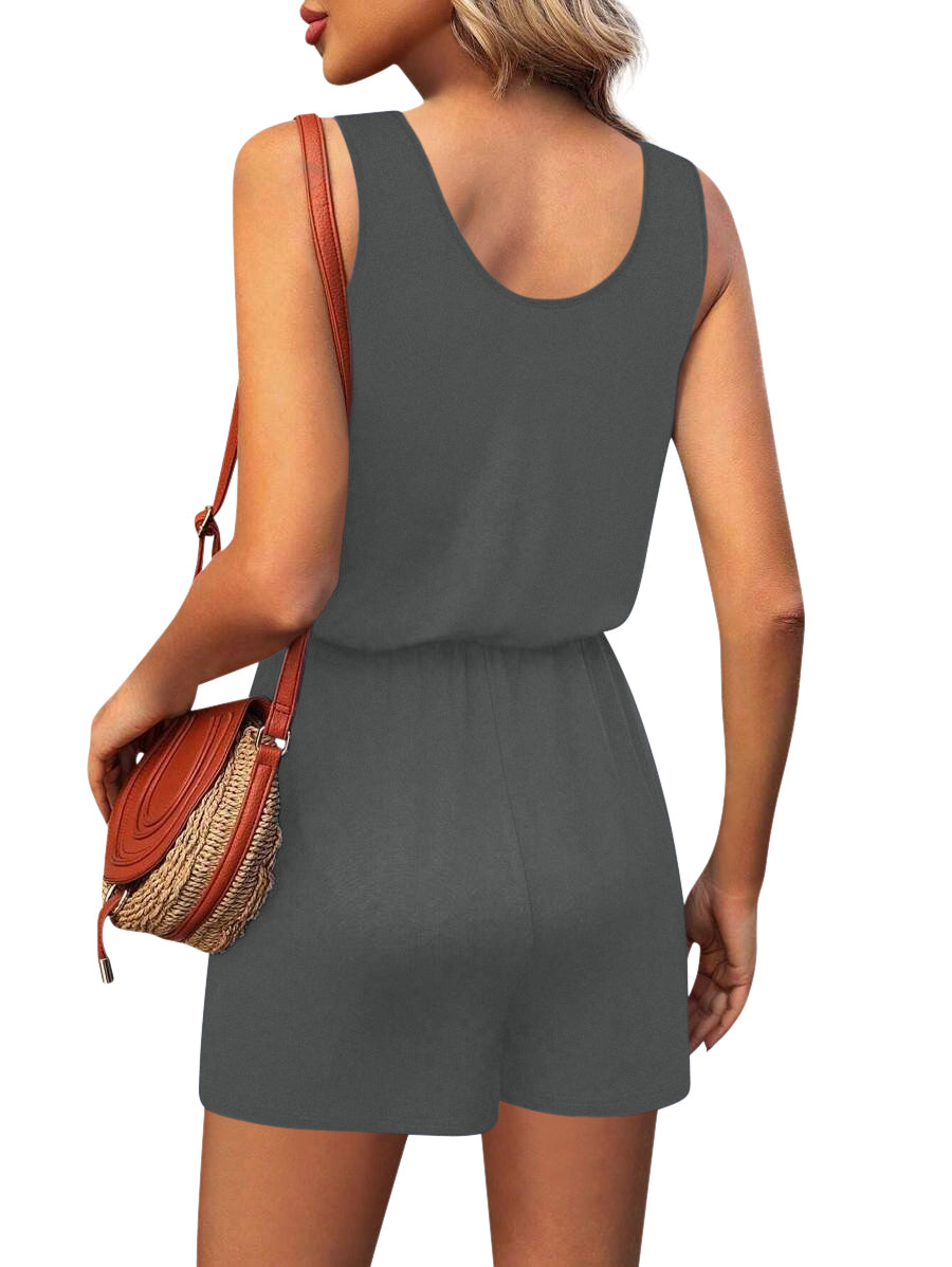 Sweet Hearts Rompers for Women- Short Jumpsuits with Pockets Casual Summer Made in USA