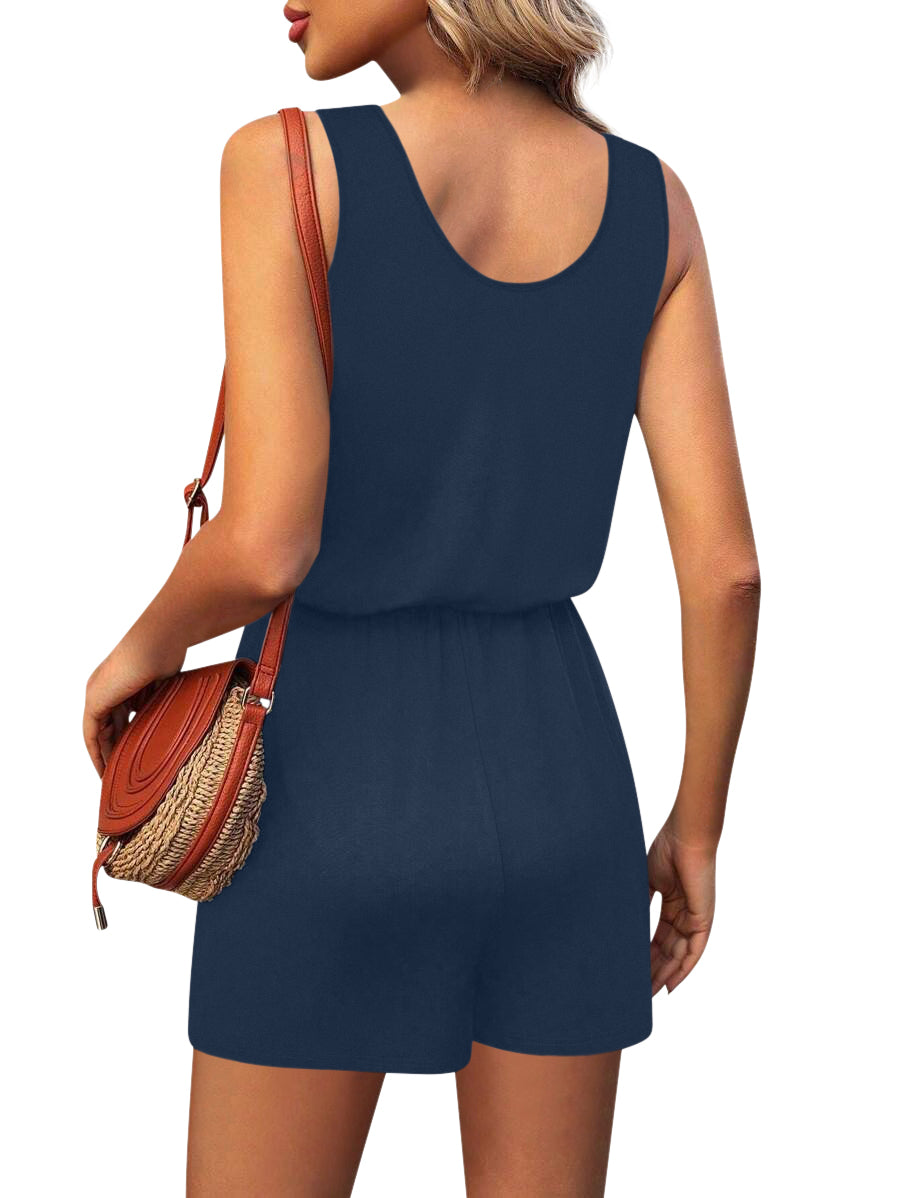 Sweet Hearts Rompers for Women- Short Jumpsuits with Pockets Casual Summer Made in USA