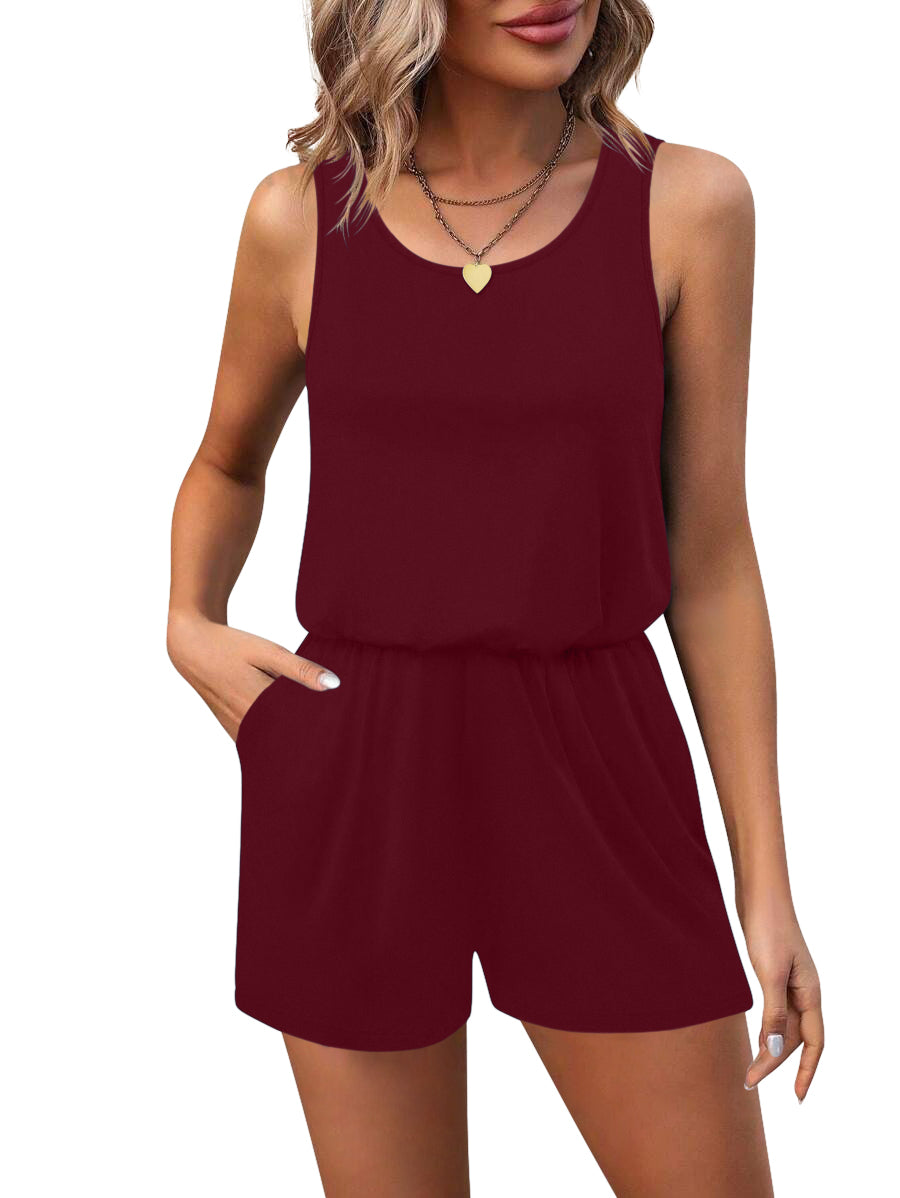 Sweet Hearts Rompers for Women- Short Jumpsuits with Pockets Casual Summer Made in USA