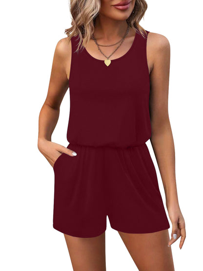 Sweet Hearts Rompers for Women- Short Jumpsuits with Pockets Casual Summer Made in USA