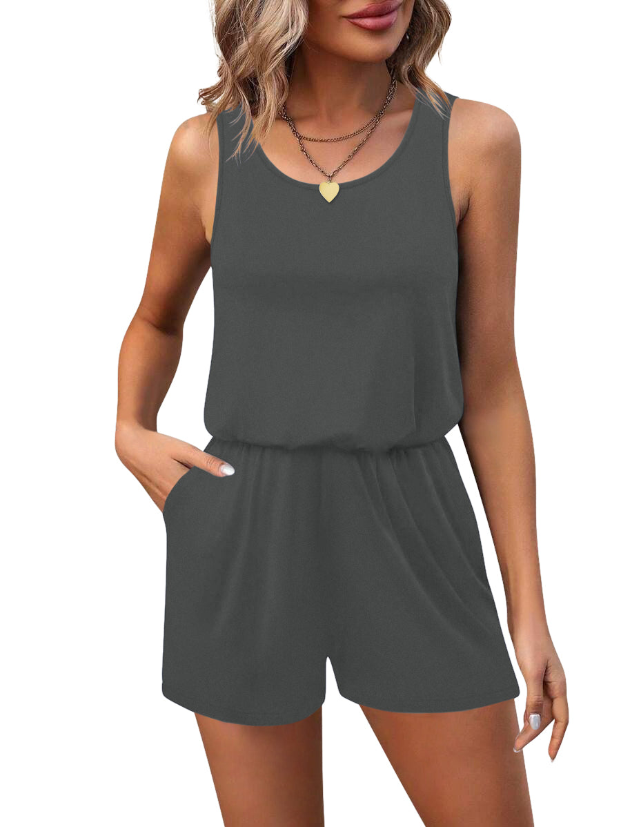 Sweet Hearts Rompers for Women- Short Jumpsuits with Pockets Casual Summer Made in USA