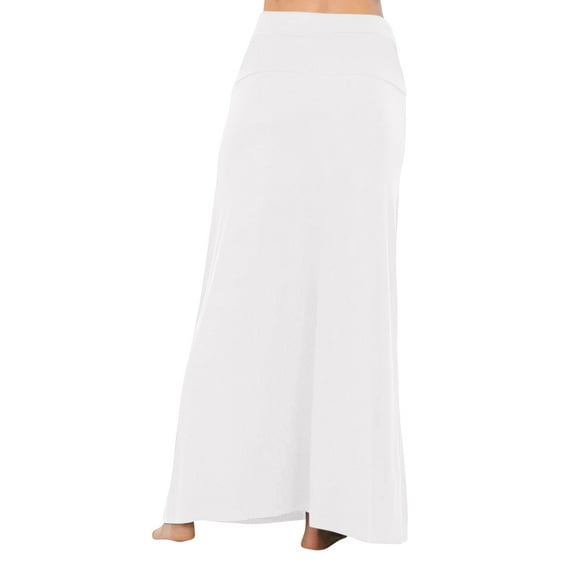 Sweet Hearts Maxi Skirt for Women- Foldover High Waist Long Flare A-Line Skirt Maxi Dress XS-XL Made in USA