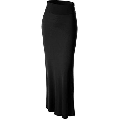 Sweet Hearts Maxi Skirt for Women- Foldover High Waist Long Flare A-Line Skirt Maxi Dress XS-XL Made in USA
